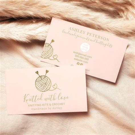 crochet business cards for adults.